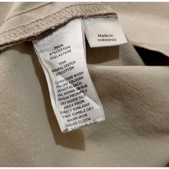 SPORTSCRAFT Size 10 Womens Beige Skirt Stretch Midi Denim Back Split Skirt - Picture 7 of 8